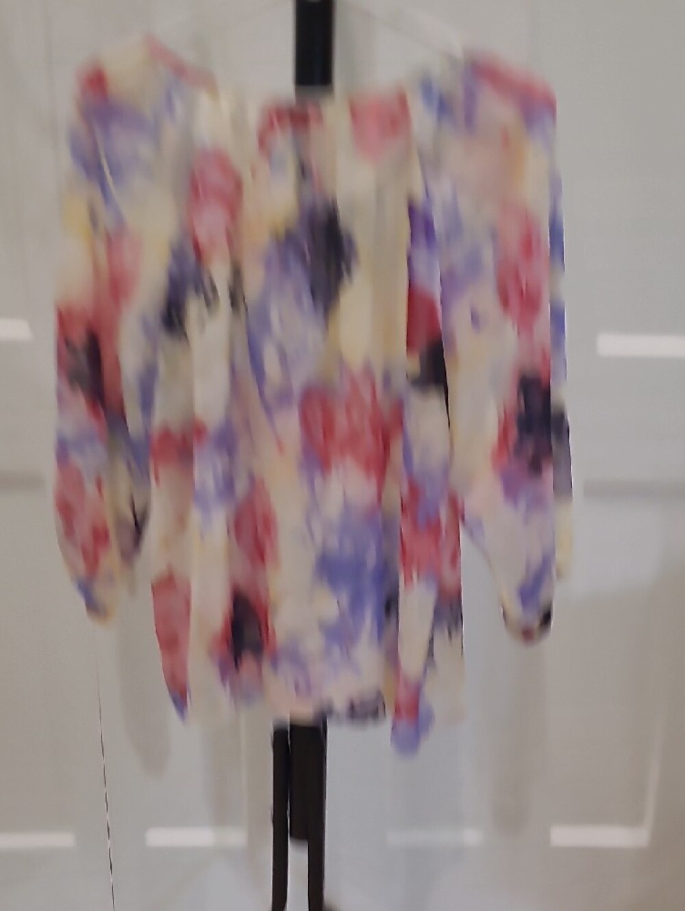 D.F.A. New York Sheer Watercolor Floral Blouse - Multicolor - Picture 3 of 3